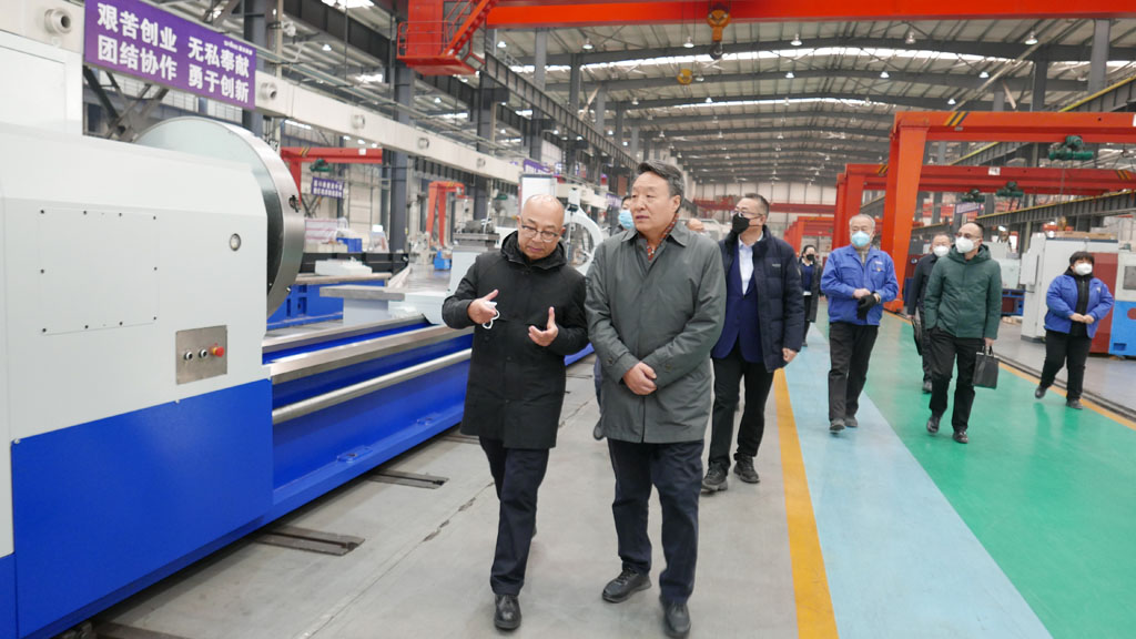 甘肅金控集團、華龍證券領導一行到星火機床公司調研